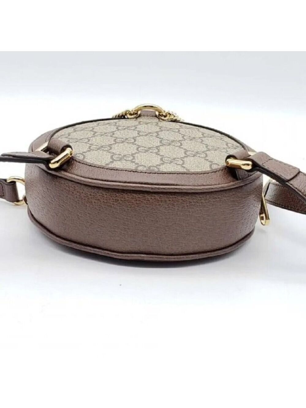 Authentic Gucci Ophidia Round Mini Crossbody Bag NEW | GG Supreme Canvas Web Bag - Picture 11 of 13
